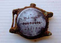 L' orologio con inciso il nome Hunt